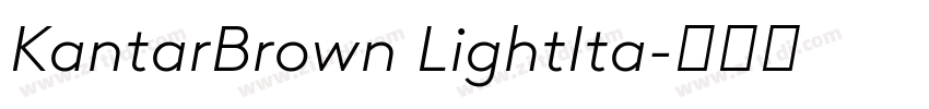 KantarBrown LightIta字体转换